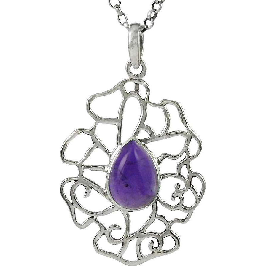 New Design  925 Sterling Silver Amethyst Pendant