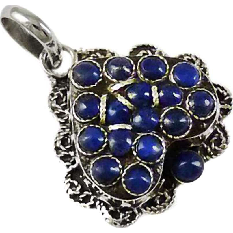 High Work Quality  925 Sterling Silver Lapis Pendant