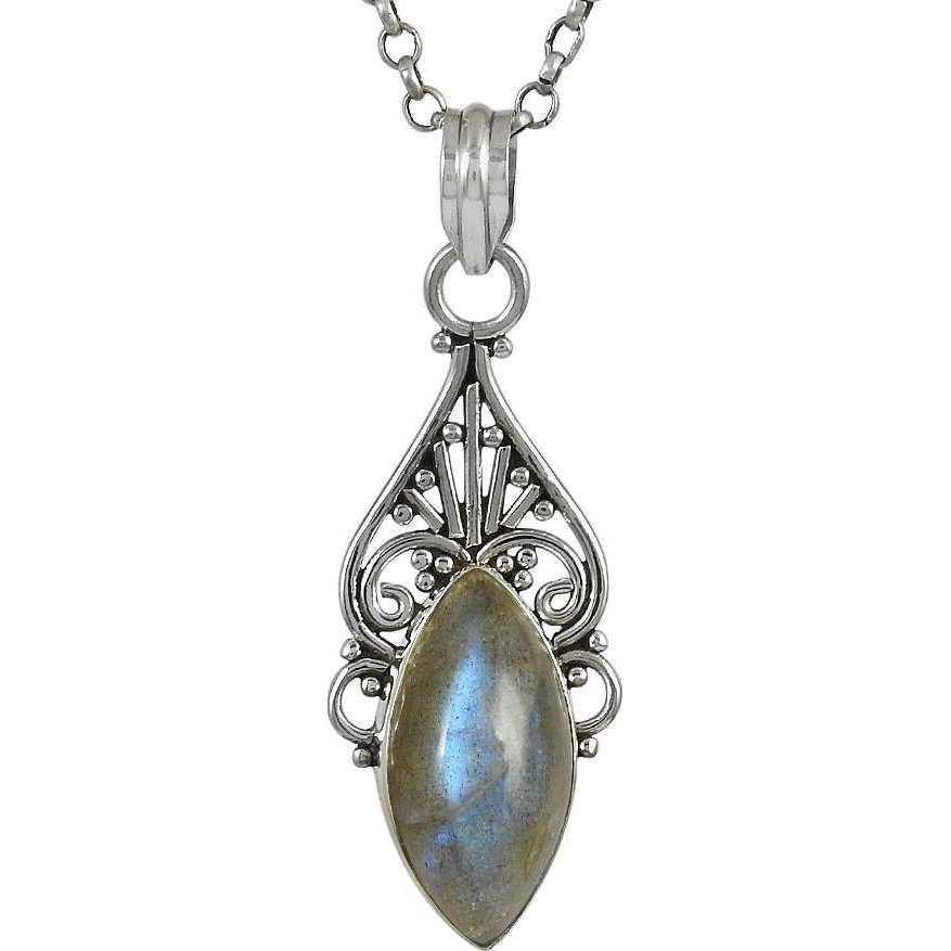 Exclusive  925 Sterling Silver Labradorite Pendant