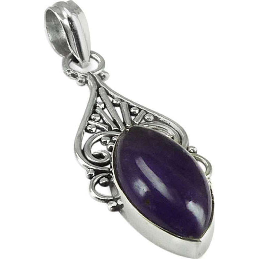 Beautiful Design  Amethyst 925 Sterling Silver Pendant
