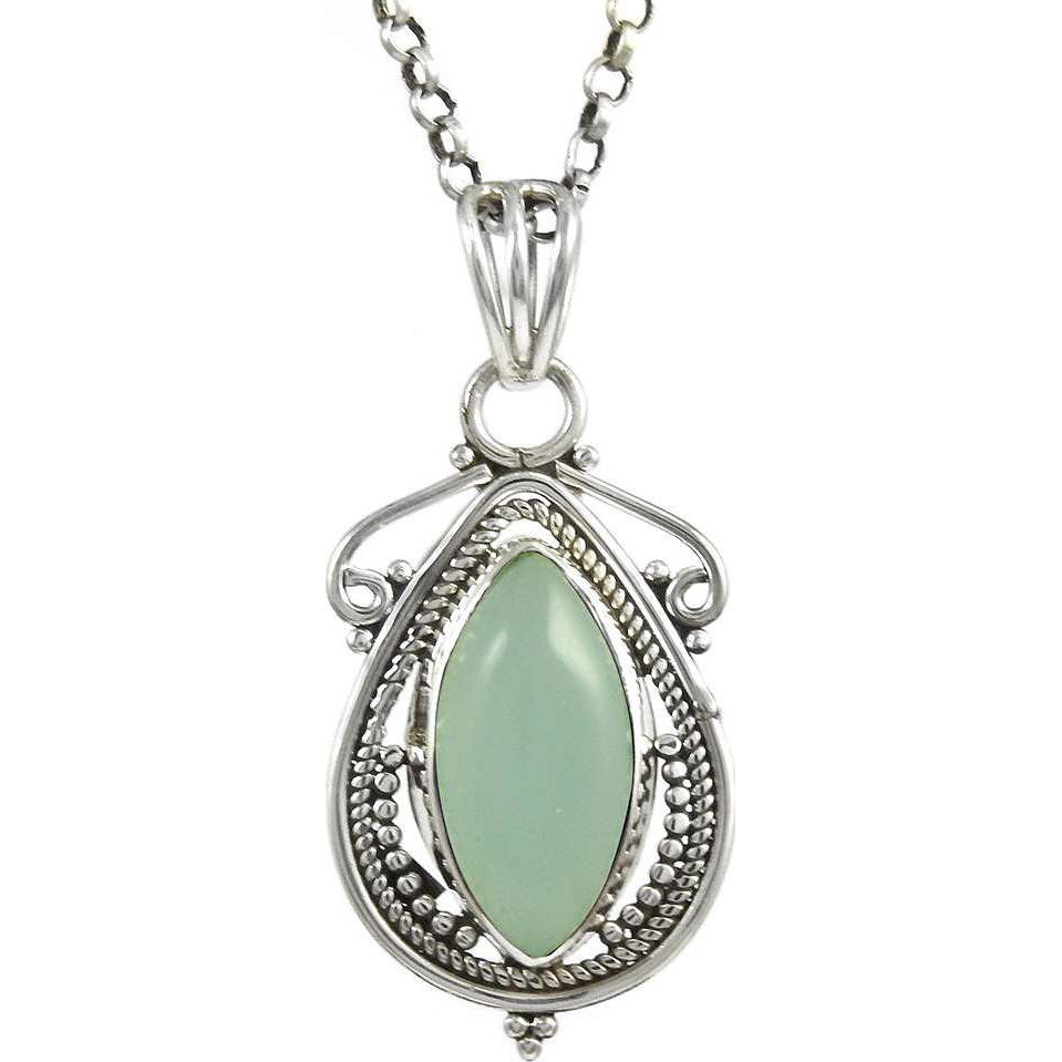 Delicate Light  925 Sterling Silver Chalcedony Pendant