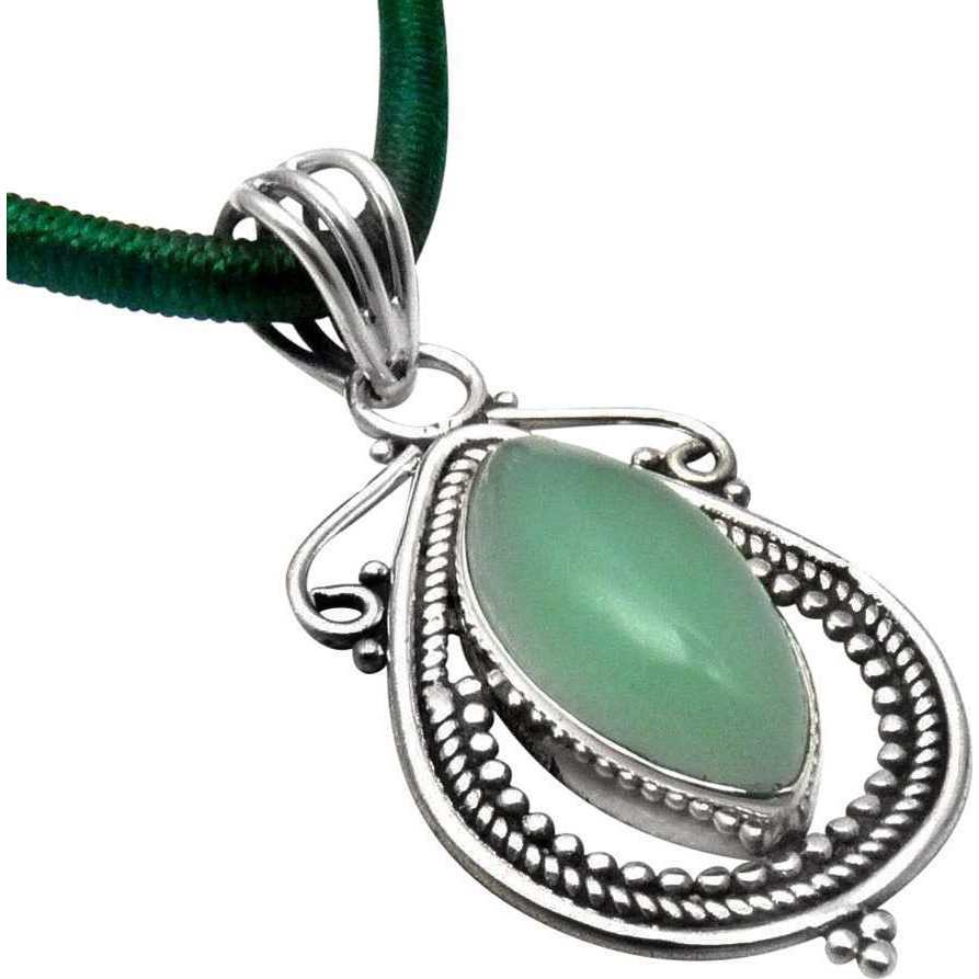 Delicate Light !! 925 Sterling Silver Chalcedony Pendant