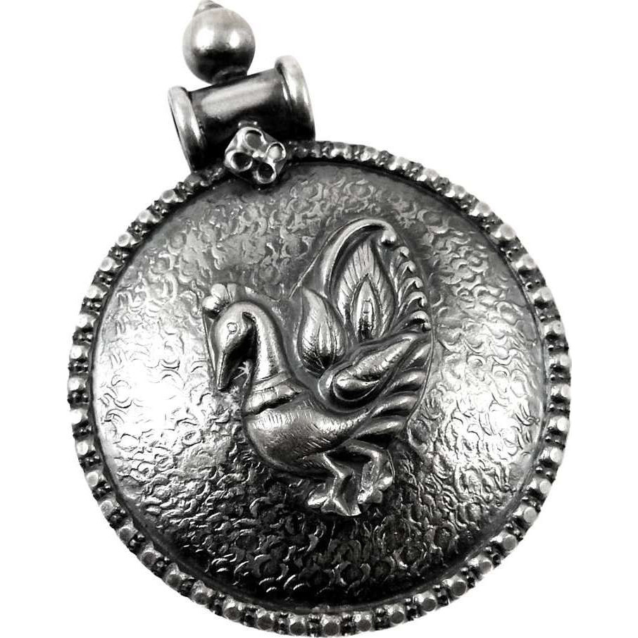 Peacock Design 925 Sterling Silver Pendant