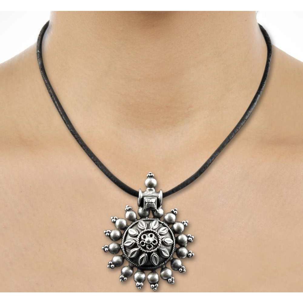 Flower Style!! 925 Sterling Silver Pendant