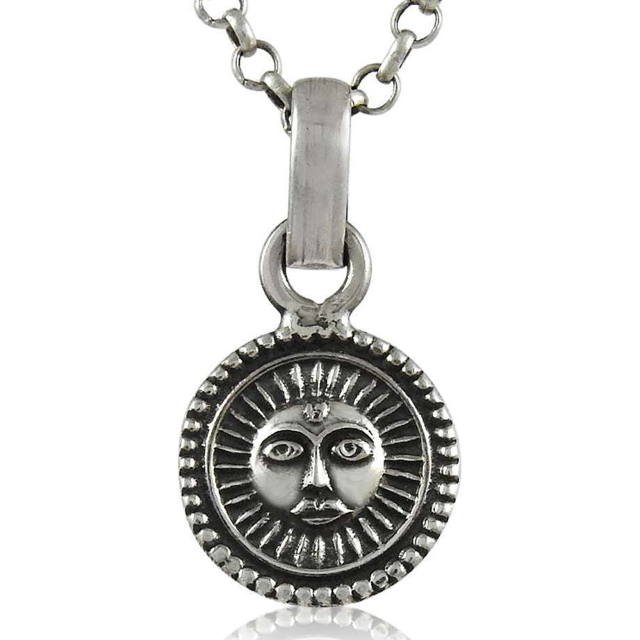 Delicate  Sun Design 925 Sterling Silver Pendant