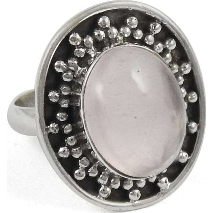 Stunning  925 Sterling Silver Rose Quartz Ring