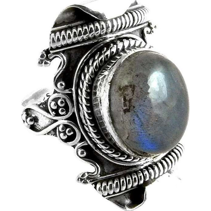 Royal Style! Labradorite 925 Sterling Silver Rings