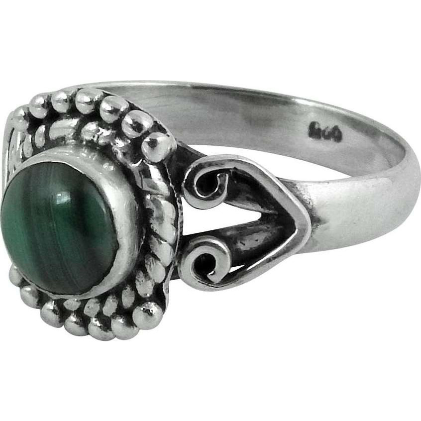 Natural Beauty 925 Silver Malachite Ring