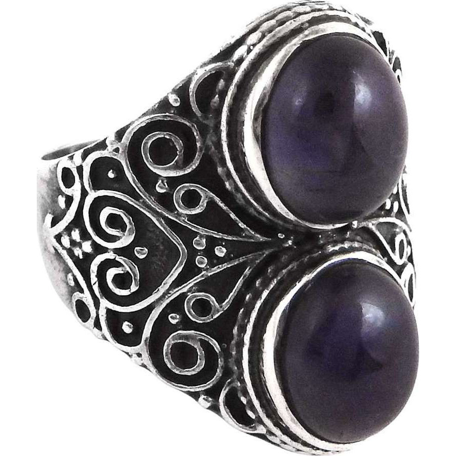 Top Quality African 925 Silver Amethyst Ring