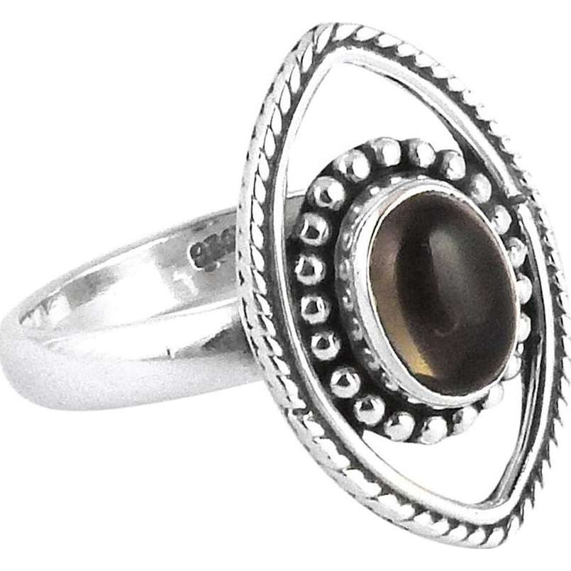 Maya Freedom!! Smoky Quartz 925 Sterling Silver Rings