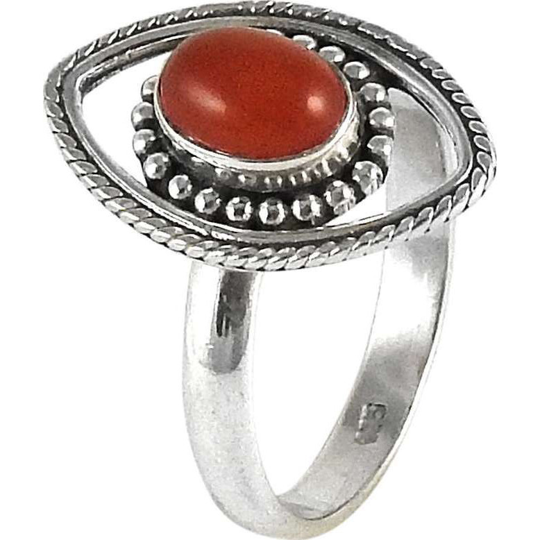 Draditions Carnelian 925 Sterling Silver Rings