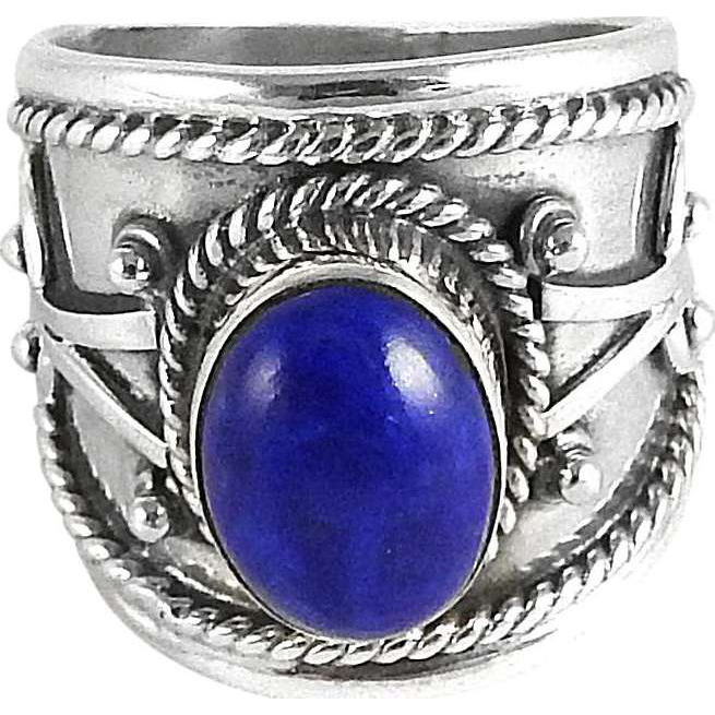New Design!! Lapis 925 Sterling Silver Rings