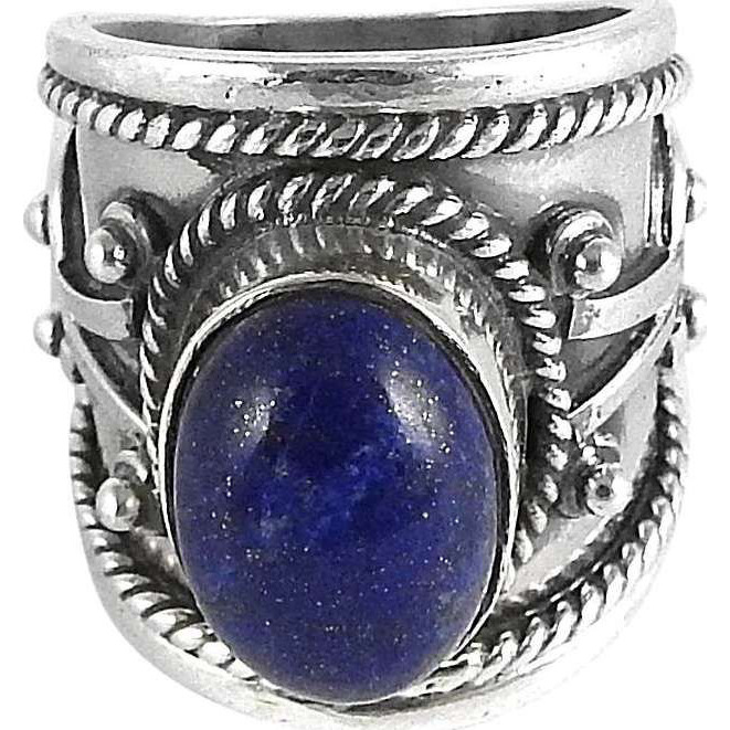 Royal Style Lapis 925 Sterling Silver Rings
