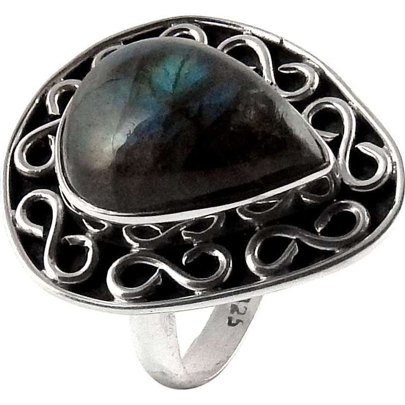 My Sweet!! 925 Silver Labradorite Gemstone Ring