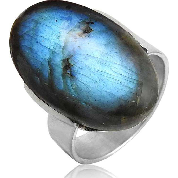 Fabulous  925 Sterling Silver Blue Labradorite Ring