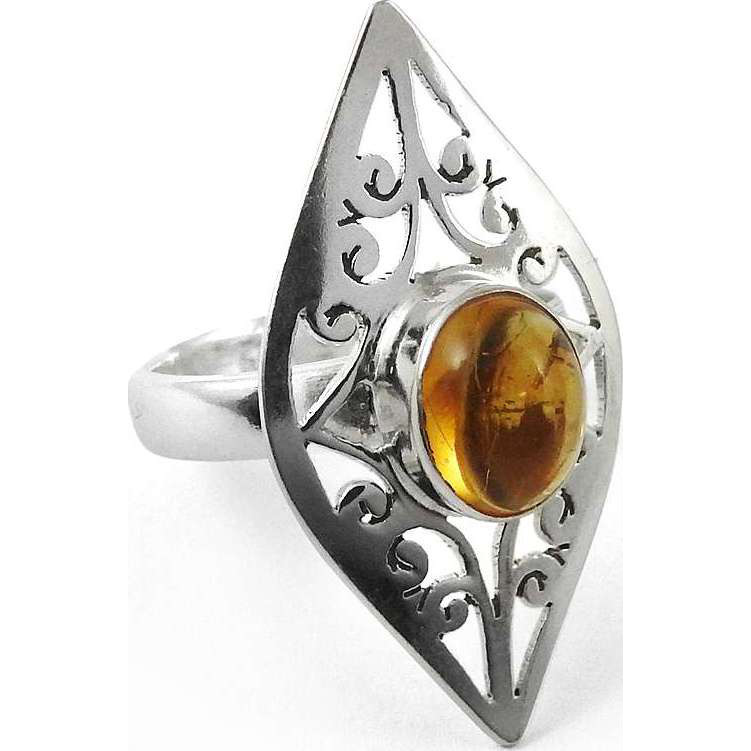 Lady Elegance  925 Sterling Silver Citrine Ring
