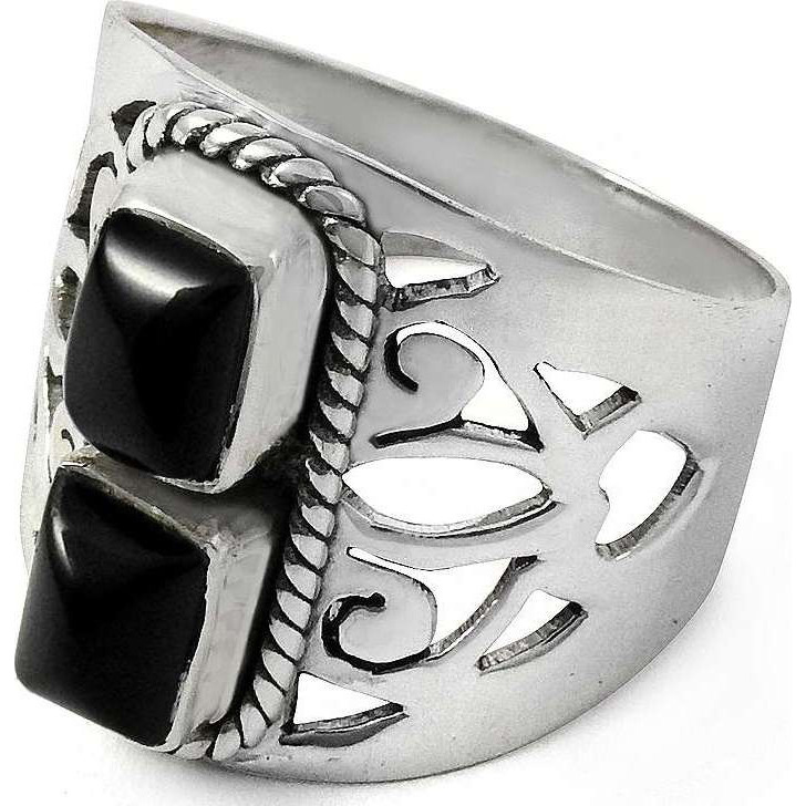 Big Secret Created ! 925 Sterling Silver Black Onyx Ring