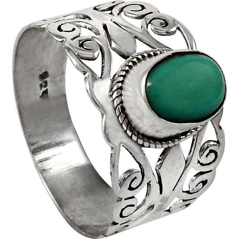 Modern Style ! 925 Sterling Silver Turquoise Ring