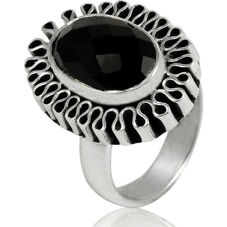 Secret Design 925 Silver Black Onyx Ring
