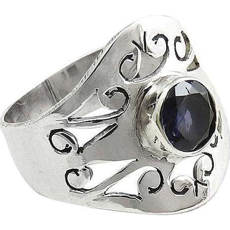 Great Creation 925 Silver Iolite Ring