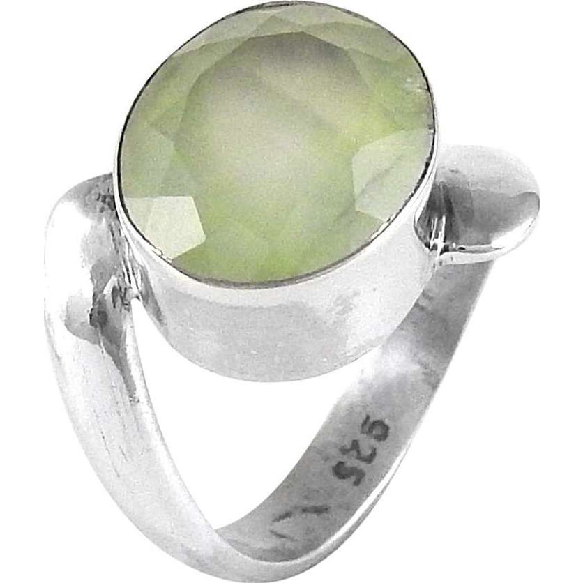 Royal 925 Silver Prehnite Ring