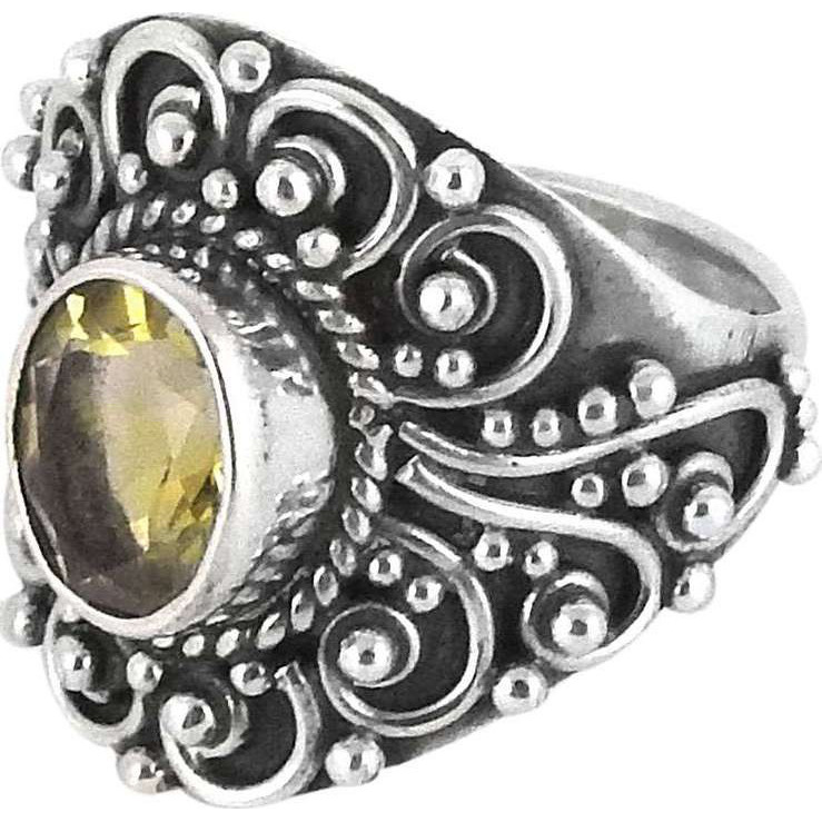 Lavender Dreams! Citrine 925 Sterling Silver Rings