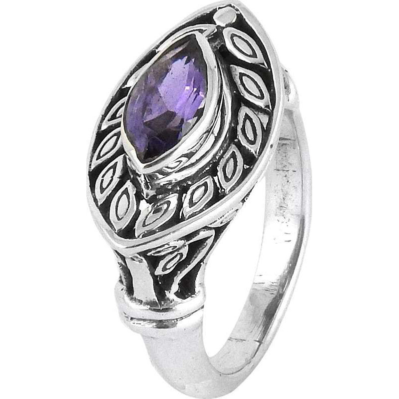 Stunning Natural Rich Amethyst 925 Sterling Silver Ring