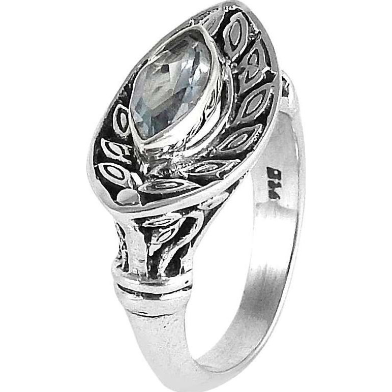 Completed Night Blue Topaz 925 Sterling Silver Ring