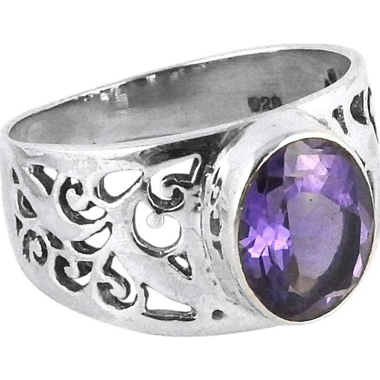 Delicate Light Amethyst 925 Sterling Silver Rings