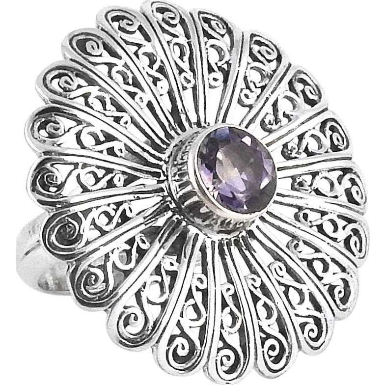 Misty Morning Amethyst 925 Sterling Silver Rings
