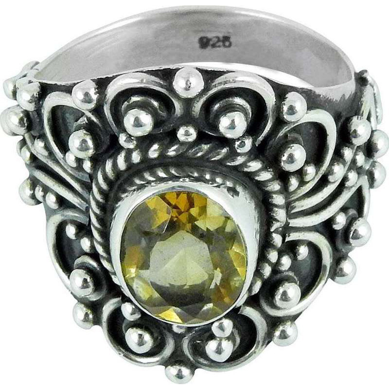 Big Secret Design Citrine 925 Sterling Silver Ring
