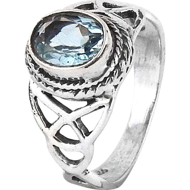 Love At First Sight Light!! Blue Topaz 925 Sterling Silver Ring