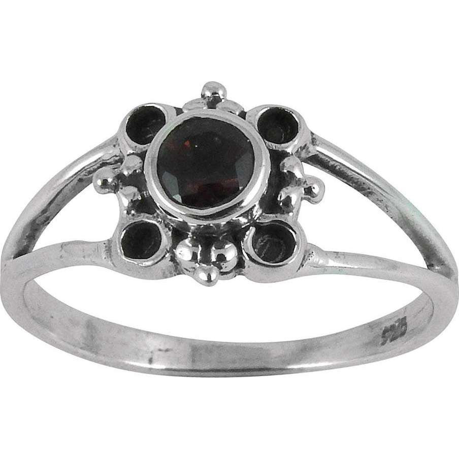Perfect Garnet 925 Sterling Silver Ring