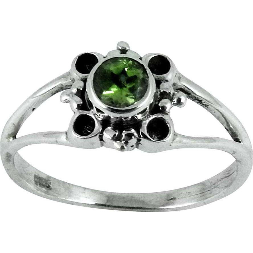 Kiss Peridot 925 Sterling Silver Ring