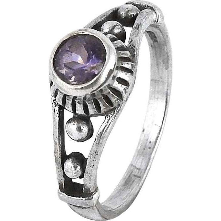 Abstract Amethyst 925 Sterling Silver Rings