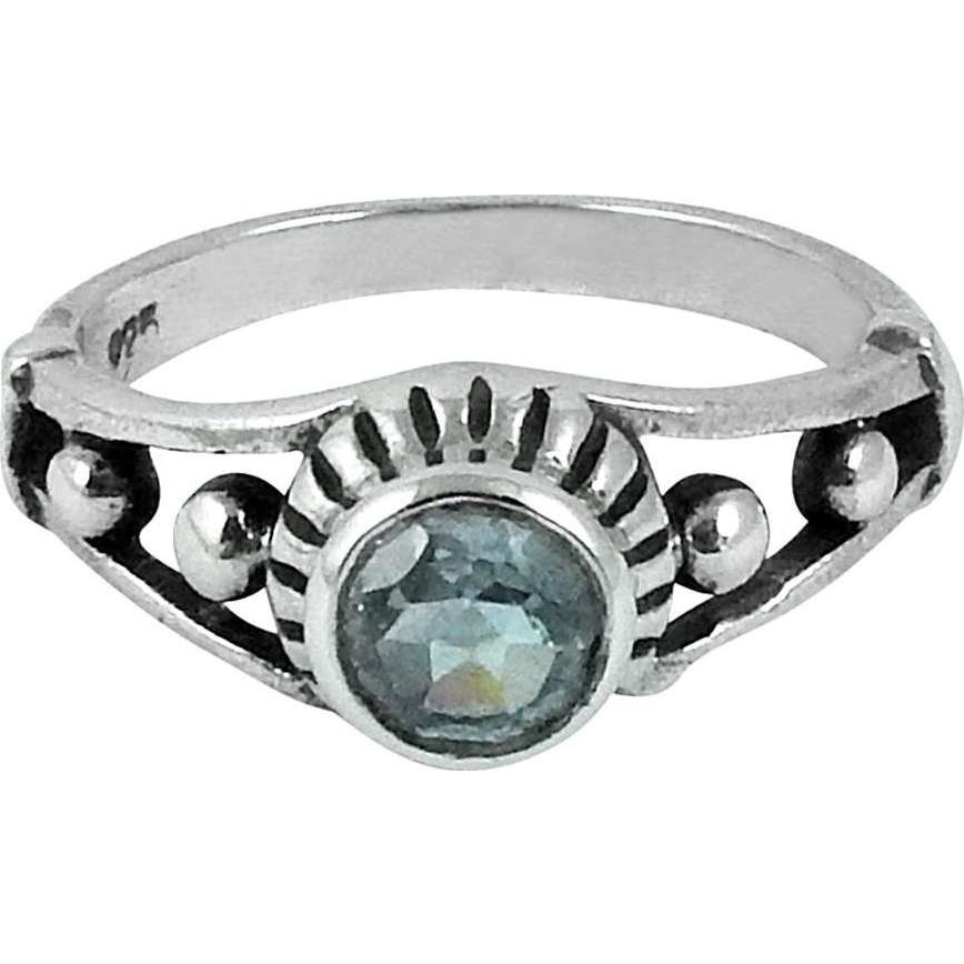 Spectacular Design! Blue Topaz 925 Sterling Silver Ring
