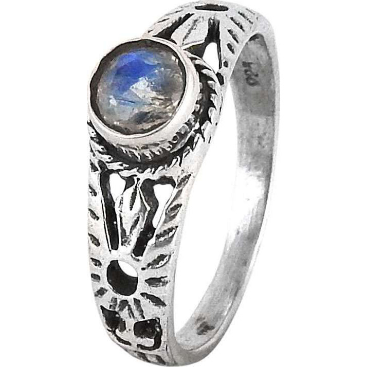 Before Time Rainbow Moonstone 925 Sterling Silver Rings