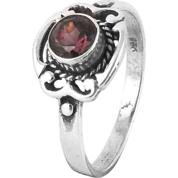 Antique Handmade  Garnet 925 Sterling Silver Ring