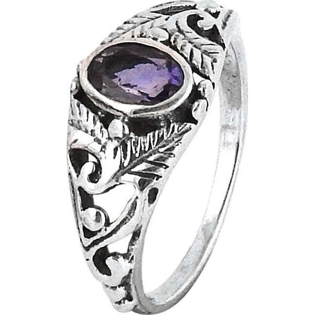Big Falling In Love  Amethyst 925 Sterling Silver Ring