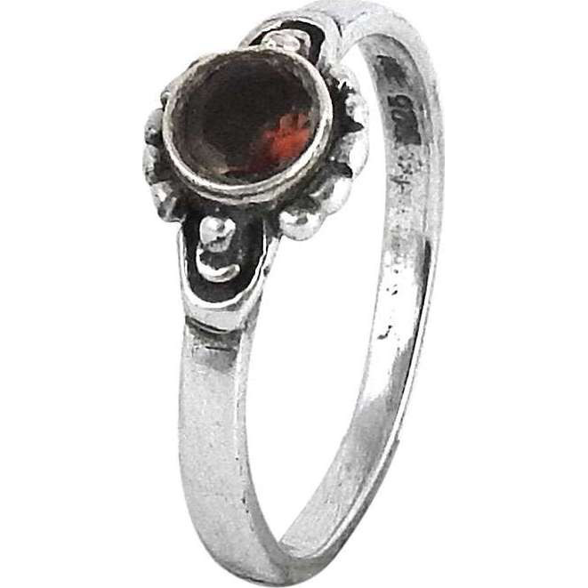 Created Garnet 925 Sterling Silver Rings
