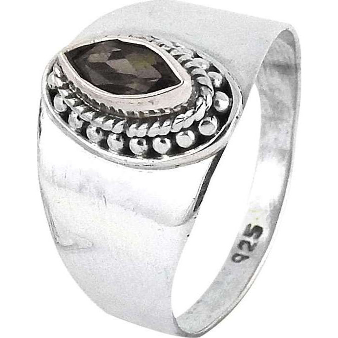 Classy  Smoky Quartz 925 Sterling Silver Ring