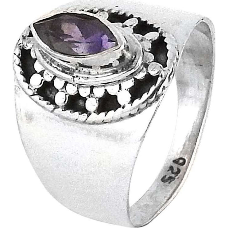 Precious Style Amethyst 925 Sterling Silver Rings
