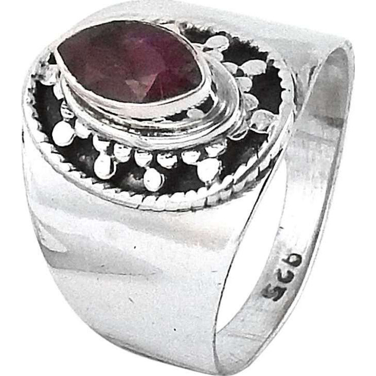 Big Natural ! Ruby 925 Sterling Silver Ring