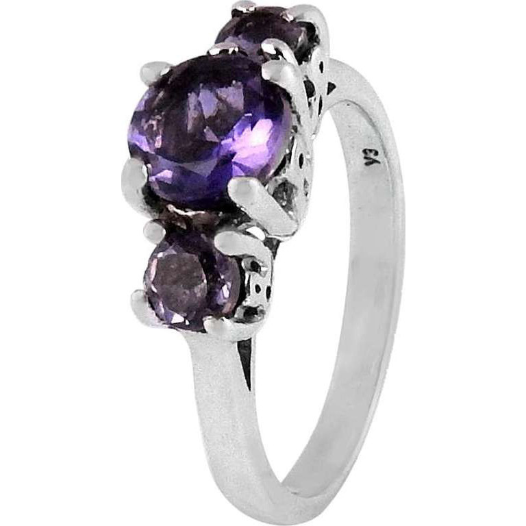 Large Stunning 925 Sterling Silver Amethyst Ring