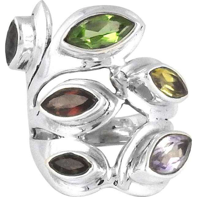 Fabulous!! Peridot, Amethyst, Citrine, Garnet, Iolite, Smoky Quartz 925 Sterling Silver Rings