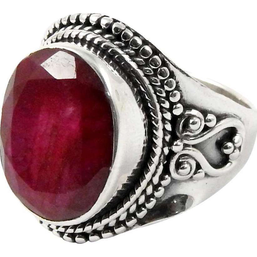 Spectacular Design!! Ruby 925 Sterling Silver Ring