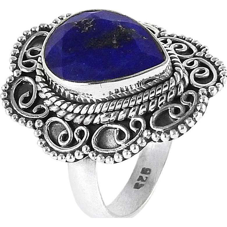 New Fashion Lapis 925 Sterling Silver Rings
