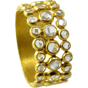Best Design  Gold Plated 925 Sterling Silver White CZ Ring