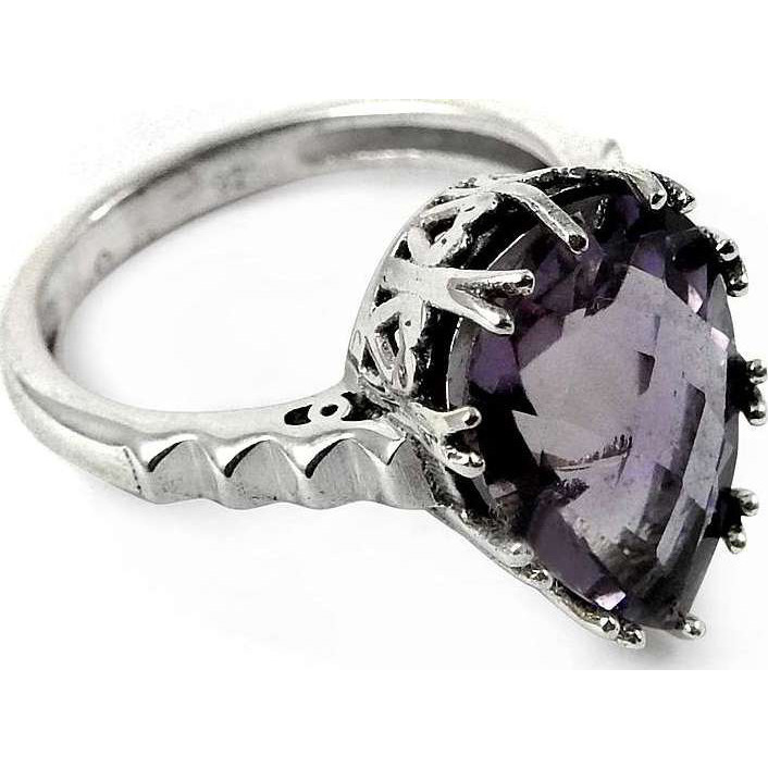 Secret Design 925 Sterling Silver Amethyst Ring