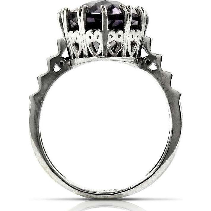 Secret Design! 925 Sterling Silver Amethyst Ring